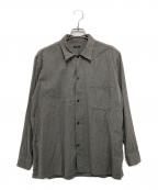 COMOLIコモリ）の古着「ヨリ杢 オープンカラーシャツ」｜グレー