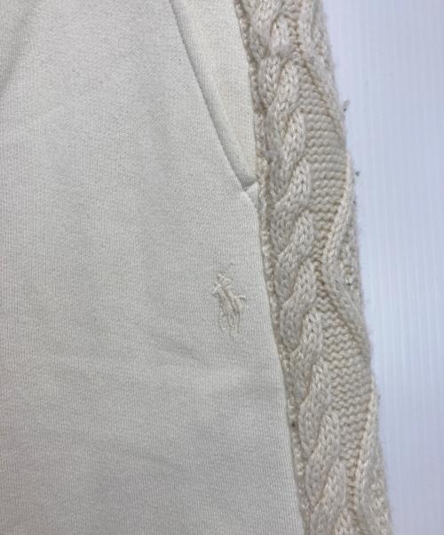 POLO RALPH LAUREN（ポロ・ラルフローレン）POLO RALPH LAUREN (ポロ・ラルフローレン) ケーブルニット切替スウェットパンツ アイボリー サイズ:XSの古着・服飾アイテム