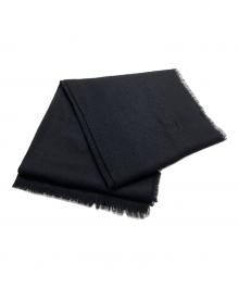 LOEWE（ロエベ）の古着「シルクカシミヤ混 アナグラム ストール」｜ブラック