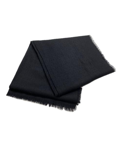 LOEWE（ロエベ）LOEWE (ロエベ) シルクカシミヤ混 アナグラム ストール ブラックの古着・服飾アイテム