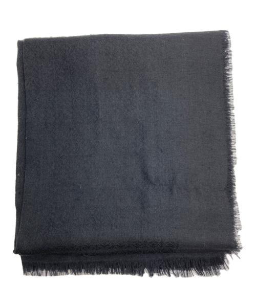 LOEWE（ロエベ）LOEWE (ロエベ) シルクカシミヤ混 アナグラム ストール ブラックの古着・服飾アイテム