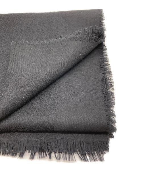 LOEWE（ロエベ）LOEWE (ロエベ) シルクカシミヤ混 アナグラム ストール ブラックの古着・服飾アイテム