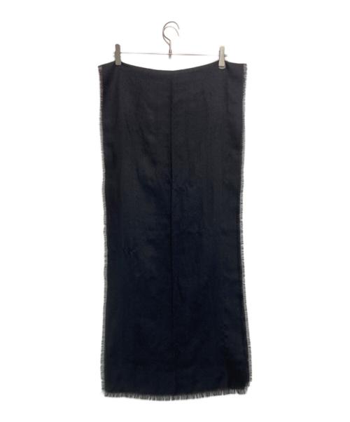 LOEWE（ロエベ）LOEWE (ロエベ) シルクカシミヤ混 アナグラム ストール ブラックの古着・服飾アイテム