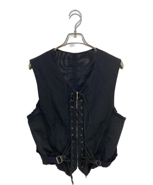 Jean Paul Gaultier homme（ジャンポールゴルチェオム）Jean Paul Gaultier homme (ジャンポールゴルチェオム) ボンテージベスト ブラック サイズ:48の古着・服飾アイテム
