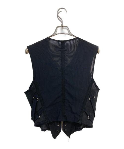 Jean Paul Gaultier homme（ジャンポールゴルチェオム）Jean Paul Gaultier homme (ジャンポールゴルチェオム) ボンテージベスト ブラック サイズ:48の古着・服飾アイテム