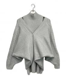 Rose Muse（ロゼミューズ）の古着「Glitter knit o/p set」｜ライトグレー
