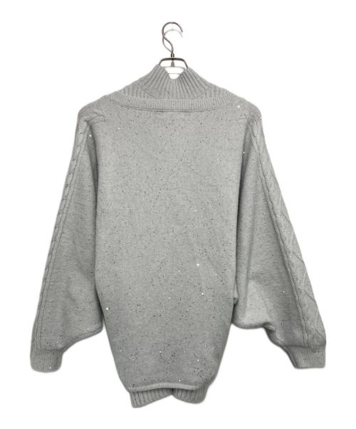 Rose Muse（ロゼミューズ）rose muse (ロゼミューズ) Glitter knit o/p set ライトグレー サイズ:MEDIUMの古着・服飾アイテム
