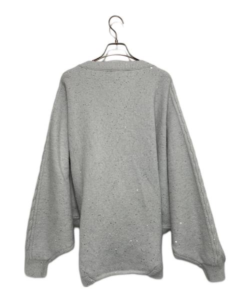 Rose Muse（ロゼミューズ）rose muse (ロゼミューズ) Glitter knit o/p set ライトグレー サイズ:MEDIUMの古着・服飾アイテム