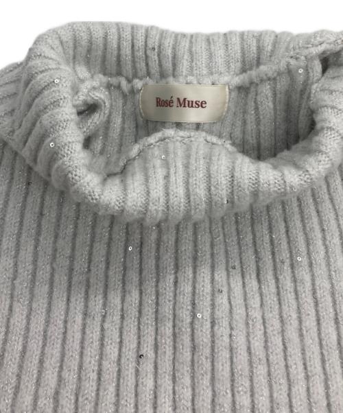 Rose Muse（ロゼミューズ）rose muse (ロゼミューズ) Glitter knit o/p set ライトグレー サイズ:MEDIUMの古着・服飾アイテム