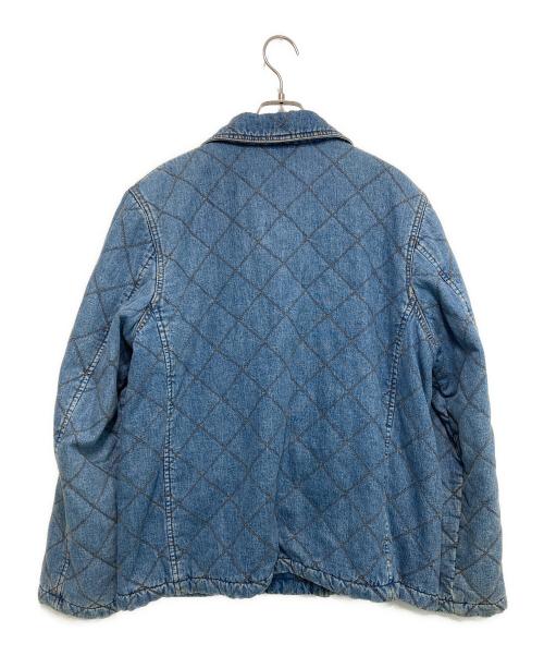 LAUREN JEANS CO.（ローレン ジーンズ カンパニー）LAUREN JEANS CO. (ローレン ジーンズ カンパニー) キルティング中綿デニムダブルジャケット インディゴ サイズ:Mの古着・服飾アイテム