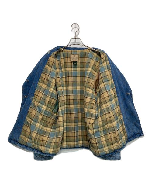 LAUREN JEANS CO.（ローレン ジーンズ カンパニー）LAUREN JEANS CO. (ローレン ジーンズ カンパニー) キルティング中綿デニムダブルジャケット インディゴ サイズ:Mの古着・服飾アイテム