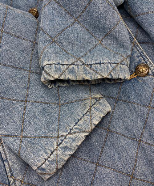 LAUREN JEANS CO.（ローレン ジーンズ カンパニー）LAUREN JEANS CO. (ローレン ジーンズ カンパニー) キルティング中綿デニムダブルジャケット インディゴ サイズ:Mの古着・服飾アイテム