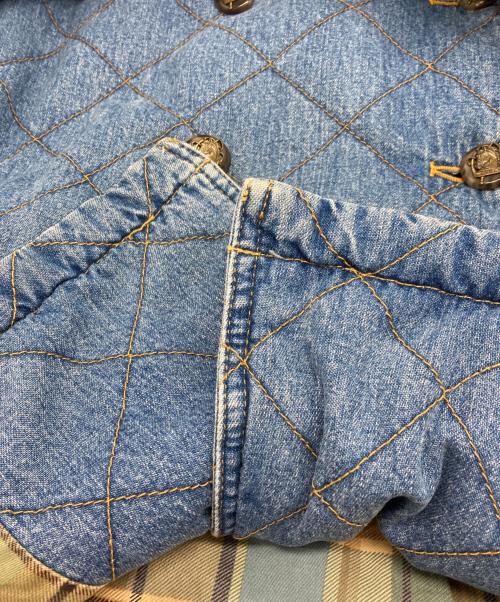 LAUREN JEANS CO.（ローレン ジーンズ カンパニー）LAUREN JEANS CO. (ローレン ジーンズ カンパニー) キルティング中綿デニムダブルジャケット インディゴ サイズ:Mの古着・服飾アイテム