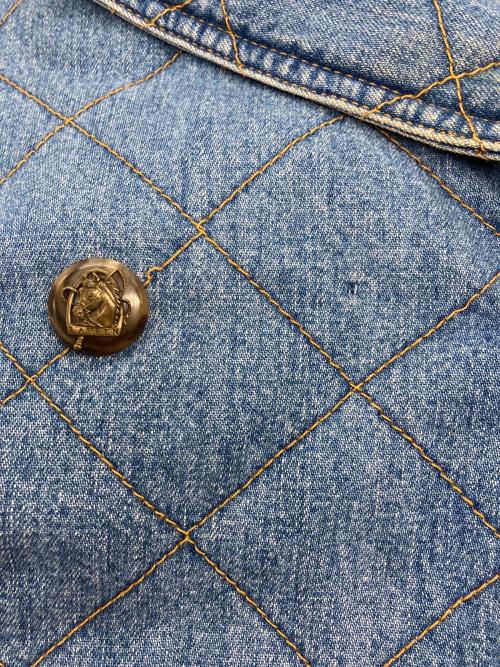 LAUREN JEANS CO.（ローレン ジーンズ カンパニー）LAUREN JEANS CO. (ローレン ジーンズ カンパニー) キルティング中綿デニムダブルジャケット インディゴ サイズ:Mの古着・服飾アイテム