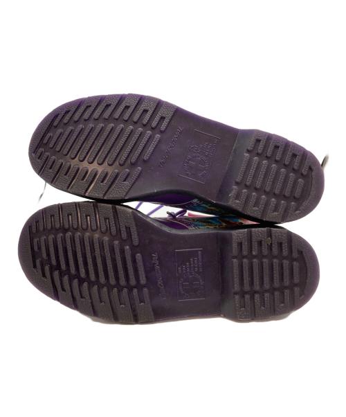 Dr.Martens（ドクターマーチン）Dr.Martens (ドクターマーチン) JOYDIVISION NEWORDER (ジョイ・ディヴィジョン ニューオーダー) 8ホールブーツ パープル×ピンク サイズ:EU 38/UK 5/US L 7の古着・服飾アイテム