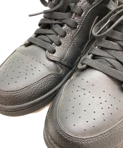NIKE（ナイキ）NIKE (ナイキ) エアジョーダン1 MID トリプルブラック ブラック サイズ:27の古着・服飾アイテム