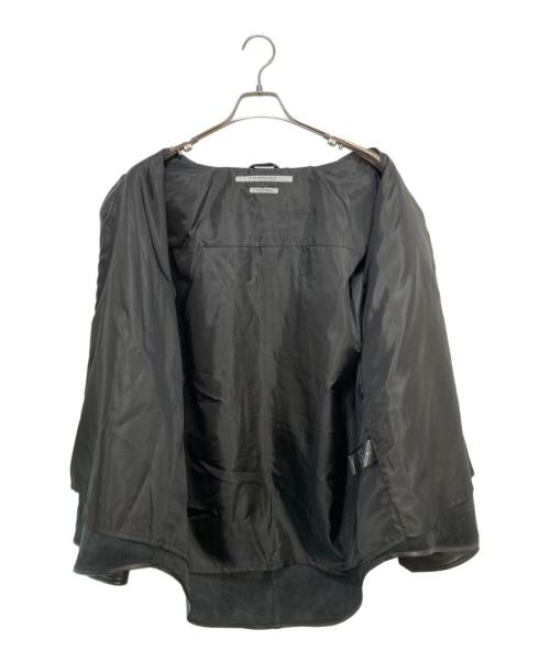 JOURNAL STANDARD TRISECT2（ジャーナルスタンダートトライセクトツー）JOURNAL STANDARD TRISECT2 (ジャーナルスタンダートトライセクトツー) ラムレザー ファットシャツ ブラック サイズ:Mの古着・服飾アイテム