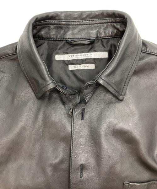 JOURNAL STANDARD TRISECT2（ジャーナルスタンダートトライセクトツー）JOURNAL STANDARD TRISECT2 (ジャーナルスタンダートトライセクトツー) ラムレザー ファットシャツ ブラック サイズ:Mの古着・服飾アイテム