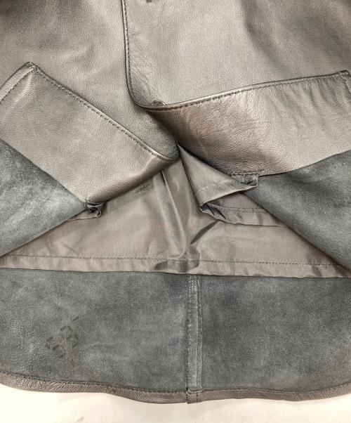 JOURNAL STANDARD TRISECT2（ジャーナルスタンダートトライセクトツー）JOURNAL STANDARD TRISECT2 (ジャーナルスタンダートトライセクトツー) ラムレザー ファットシャツ ブラック サイズ:Mの古着・服飾アイテム