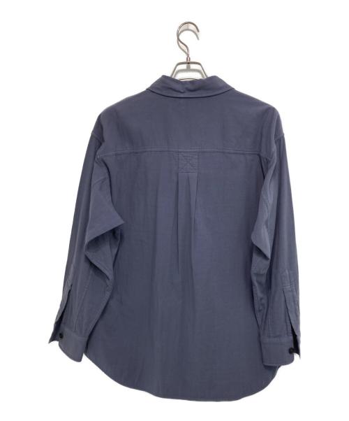 MHL（エムエイチエル）MHL (エムエイチエル) GARMENT DYE PLATED ORGANIC COTTON SHIRT ネイビー サイズ:Sの古着・服飾アイテム