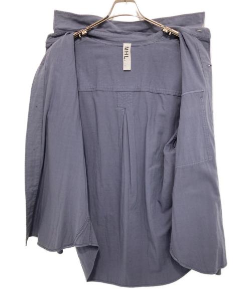 MHL（エムエイチエル）MHL (エムエイチエル) GARMENT DYE PLATED ORGANIC COTTON SHIRT ネイビー サイズ:Sの古着・服飾アイテム