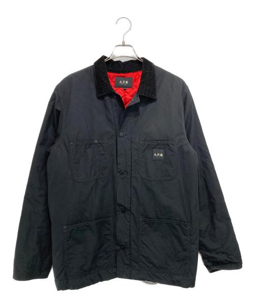 A.P.C.（アーペーセー）A.P.C. (アーペーセー) CarHartt (カーハート) GABRIELLE COAT ブラック×レッド サイズ:Ｍの古着・服飾アイテム