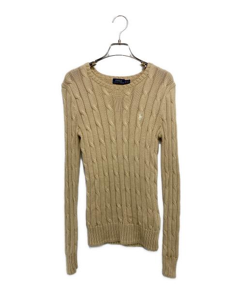 POLO RALPH LAUREN（ポロ・ラルフローレン）POLO RALPH LAUREN (ポロ・ラルフローレン) ケーブルニット ベージュ サイズ:XSの古着・服飾アイテム
