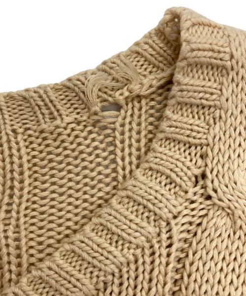 POLO RALPH LAUREN（ポロ・ラルフローレン）POLO RALPH LAUREN (ポロ・ラルフローレン) ケーブルニット ベージュ サイズ:XSの古着・服飾アイテム