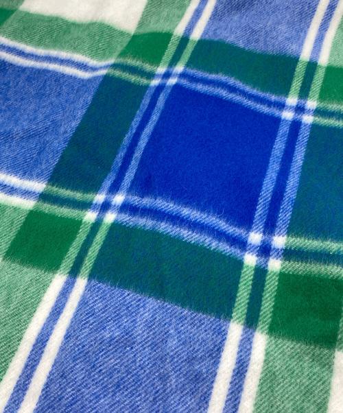 JOSHUA ELLIS（ジョシュア エリス）JOSHUA ELLIS (ジョシュア エリス) アンゴラウールチェックマフラー アイボリー×ブルー×グリーンの古着・服飾アイテム