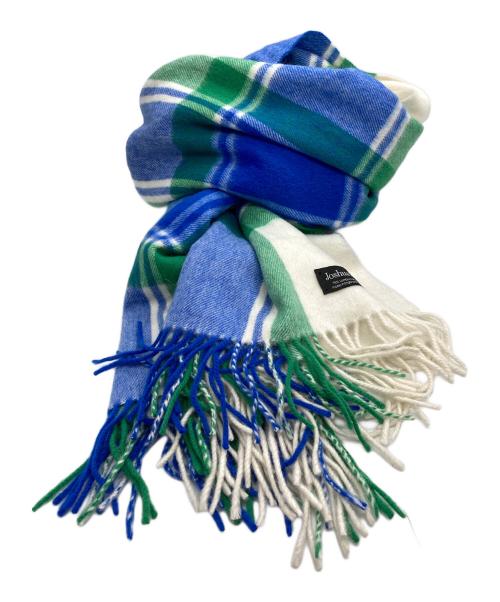 JOSHUA ELLIS（ジョシュア エリス）JOSHUA ELLIS (ジョシュア エリス) アンゴラウールチェックマフラー アイボリー×ブルー×グリーンの古着・服飾アイテム