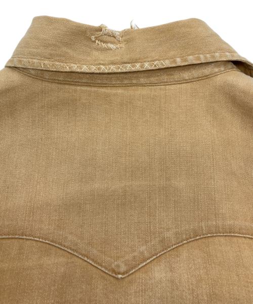 RALPH LAUREN（ラルフローレン）RALPH LAUREN (ラルフローレン) ダメージ加工シャツ ベージュ サイズ:4の古着・服飾アイテム