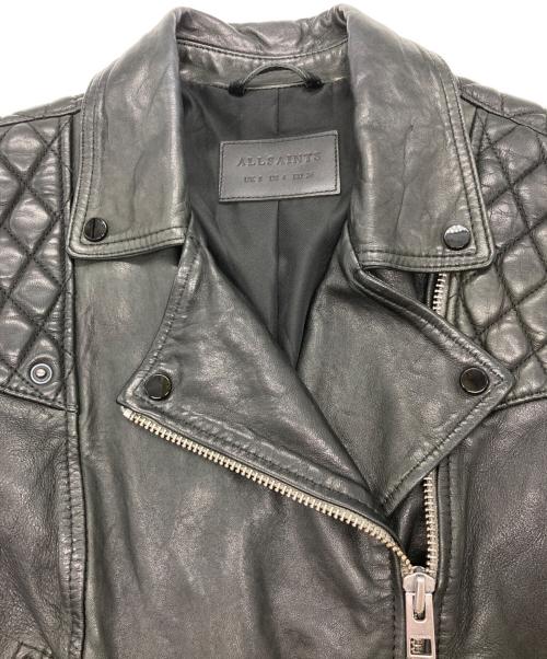 ALL SAINTS（オールセインツ）ALL SAINTS (オールセインツ) CONROY LEATHER BIKER JACKET ブラック サイズ:36の古着・服飾アイテム