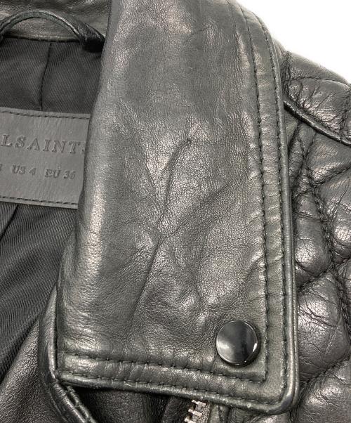 ALL SAINTS（オールセインツ）ALL SAINTS (オールセインツ) CONROY LEATHER BIKER JACKET ブラック サイズ:36の古着・服飾アイテム