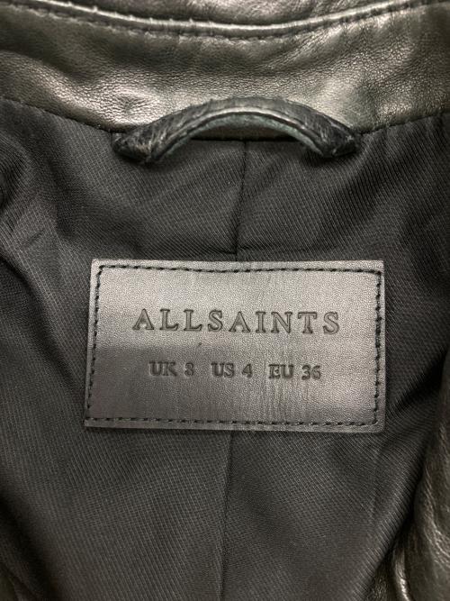 ALL SAINTS（オールセインツ）ALL SAINTS (オールセインツ) CONROY LEATHER BIKER JACKET ブラック サイズ:36の古着・服飾アイテム