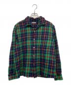 COMME des GARCONS HOMMEコムデギャルソン オム）の古着「00’ｓ チェックウールシャツ」｜グリーン×ネイビー