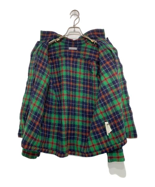 COMME des GARCONS HOMME（コムデギャルソン オム）COMME des GARCONS HOMME (コムデギャルソン オム) 00’ｓ チェックウールシャツ グリーン×ネイビー サイズ:-の古着・服飾アイテム