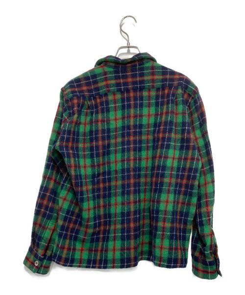 COMME des GARCONS HOMME（コムデギャルソン オム）COMME des GARCONS HOMME (コムデギャルソン オム) 00’ｓ チェックウールシャツ グリーン×ネイビー サイズ:-の古着・服飾アイテム