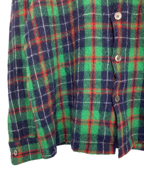 COMME des GARCONS HOMME（コムデギャルソン オム）COMME des GARCONS HOMME (コムデギャルソン オム) 00’ｓ チェックウールシャツ グリーン×ネイビー サイズ:-の古着・服飾アイテム