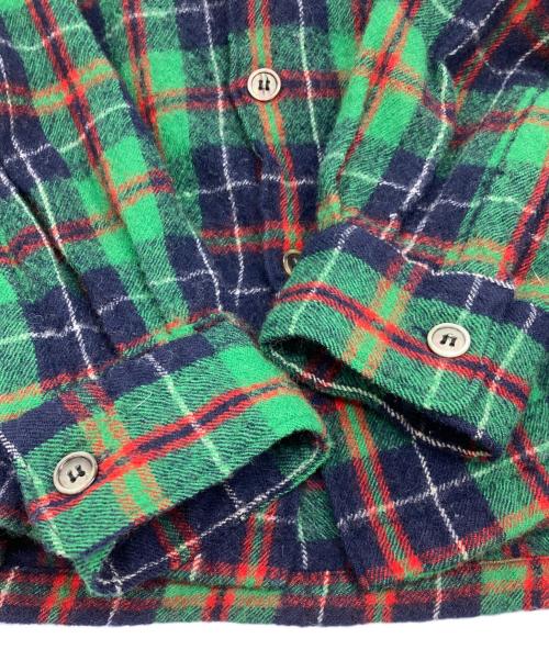 COMME des GARCONS HOMME（コムデギャルソン オム）COMME des GARCONS HOMME (コムデギャルソン オム) 00’ｓ チェックウールシャツ グリーン×ネイビー サイズ:-の古着・服飾アイテム