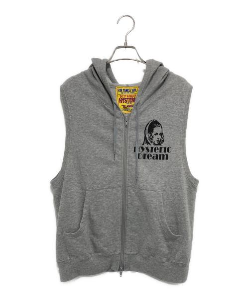 Hysteric Glamour（ヒステリックグラマー）Hysteric Glamour (ヒステリックグラマー) Dream ジップアップベスト グレー サイズ:FREEの古着・服飾アイテム