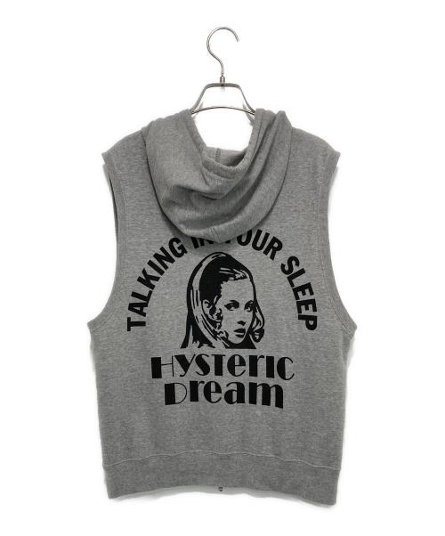 Hysteric Glamour（ヒステリックグラマー）Hysteric Glamour (ヒステリックグラマー) Dream ジップアップベスト グレー サイズ:FREEの古着・服飾アイテム