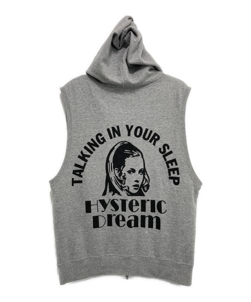 Hysteric Glamour（ヒステリックグラマー）Hysteric Glamour (ヒステリックグラマー) Dream ジップアップベスト グレー サイズ:FREEの古着・服飾アイテム