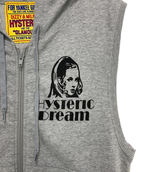 Hysteric Glamour（ヒステリックグラマー）Hysteric Glamour (ヒステリックグラマー) Dream ジップアップベスト グレー サイズ:FREEの古着・服飾アイテム