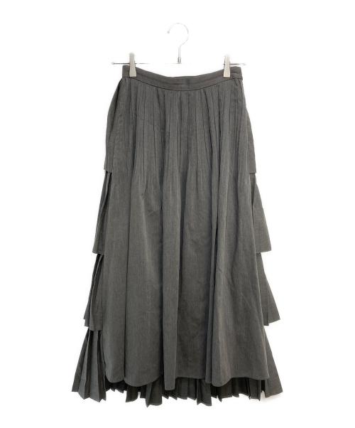 CLANE（クラネ）CLANE (クラネ) プリーツスカート 17109-6141 ティアードスカート グレー サイズ:1の古着・服飾アイテム
