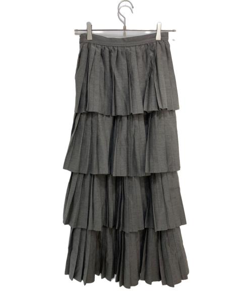CLANE（クラネ）CLANE (クラネ) プリーツスカート 17109-6141 ティアードスカート グレー サイズ:1の古着・服飾アイテム