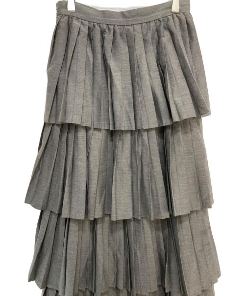 CLANE（クラネ）CLANE (クラネ) プリーツスカート 17109-6141 ティアードスカート グレー サイズ:1の古着・服飾アイテム