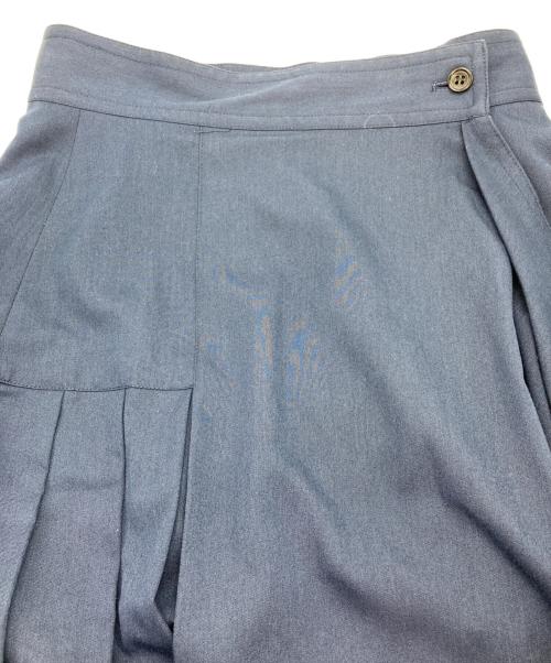 CLANE（クラネ）CLANE (クラネ) ASSYMETRY FRILL PLEAT WRAP SKIRT ネイビー サイズ:1の古着・服飾アイテム