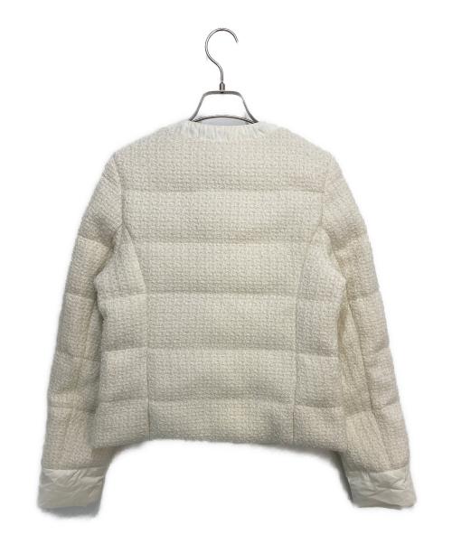 TATRAS（タトラス）TATRAS (タトラス) ノーカラーツイードダウンジャケット ホワイト サイズ:2の古着・服飾アイテム