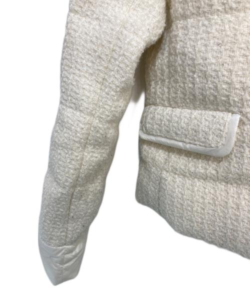 TATRAS（タトラス）TATRAS (タトラス) ノーカラーツイードダウンジャケット ホワイト サイズ:2の古着・服飾アイテム