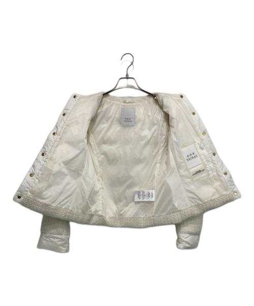 TATRAS（タトラス）TATRAS (タトラス) ノーカラーツイードダウンジャケット ホワイト サイズ:2の古着・服飾アイテム